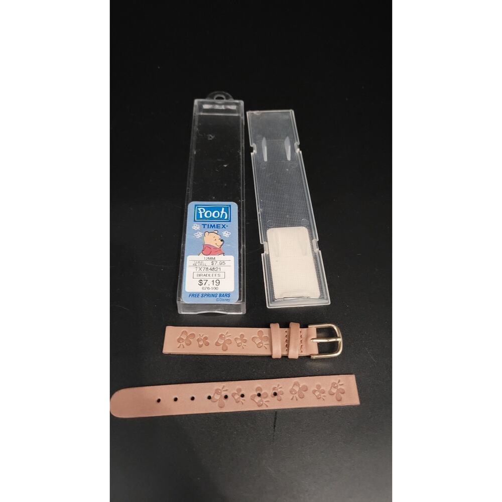 Vintage Timex Disney Winnie The Pooh Bee Watch Band 12mm Leather Strap NOS